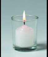 Votive Candle Cup Clear Glass 2.5 Inches - £18.31 GBP