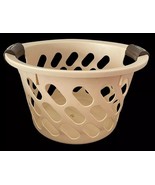 HEFTY DESIGNS Vintage Laundry Basket Round Plastic Heavy Duty Almond Bro... - $1,097.98 MXN