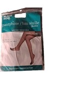 Pantyhose Nylons by Juncture Queen Sz  Black Day Sheer Reinforced Toe Gr... - $15.07 CAD