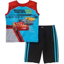 Disney Cars 3 Lightning McQueen Rusteze Racing Center Boys Shorts Pajama... - $276.04 MXN