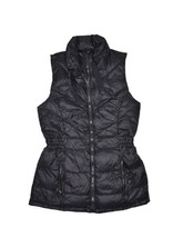 Athleta Banner Peak Puffer Vest Jacket Womens S Black Goose Down Insulated - £43.25 GBP