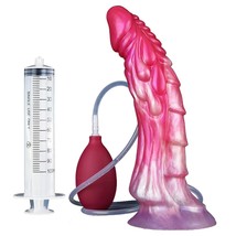 Soft Dragon Silicone Dildo Curved Shape Realistic Dildo Squirting Suction Multi  - £45.55 GBP