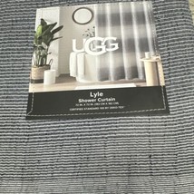 Ugg Lyle Stripped Shower Curtain 72”x72” 99%POLY/1%SPANDEX Navy New Design Bnip - £43.52 GBP