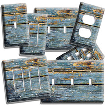 RUSTIC CHIPPED PAINT CRACKED WOOD LIGHT SWITCH WALL PLATE OUTLET COUNRY ... - $337.69 MXN+