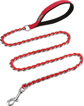 Chain Dog Leash Chew Proof Metal Leash for Medium Large Dogs, Chain Link... - $36.62