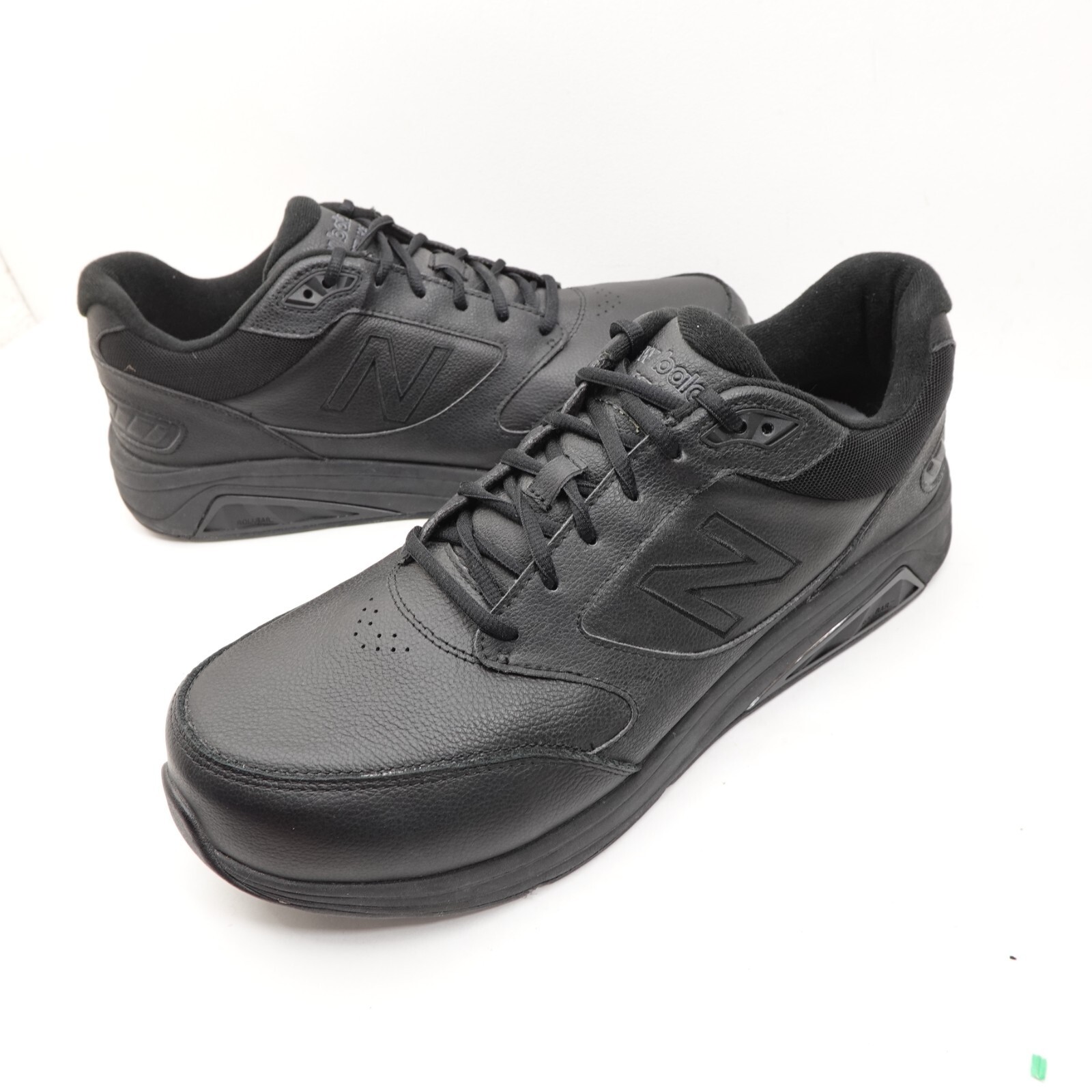 New Balance 928 V2 Mens Size 13 6E Black Leather Walking Shoes mw928bk2 - $53.99