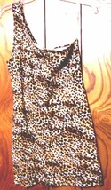 Sz S,M,L - NWT Love Culture One Shoulder Animal Cheetah Print Stretch Dr... - £23.94 GBP