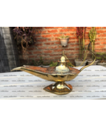 Antique Vintage Aladdin Brass Genie Oil Lamp Nautical Chirag Incense Burner - £31.40 GBP