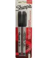 Sharpie Precision Ultra-Fine Permanent Markers Black 2/Pk 37161 Ultrafine - £2.32 GBP
