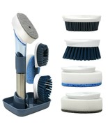 Soap Dispensing Dish Cleaning Brush with 4 Brush Head and Drying Stand &amp;... - $296.33 MXN
