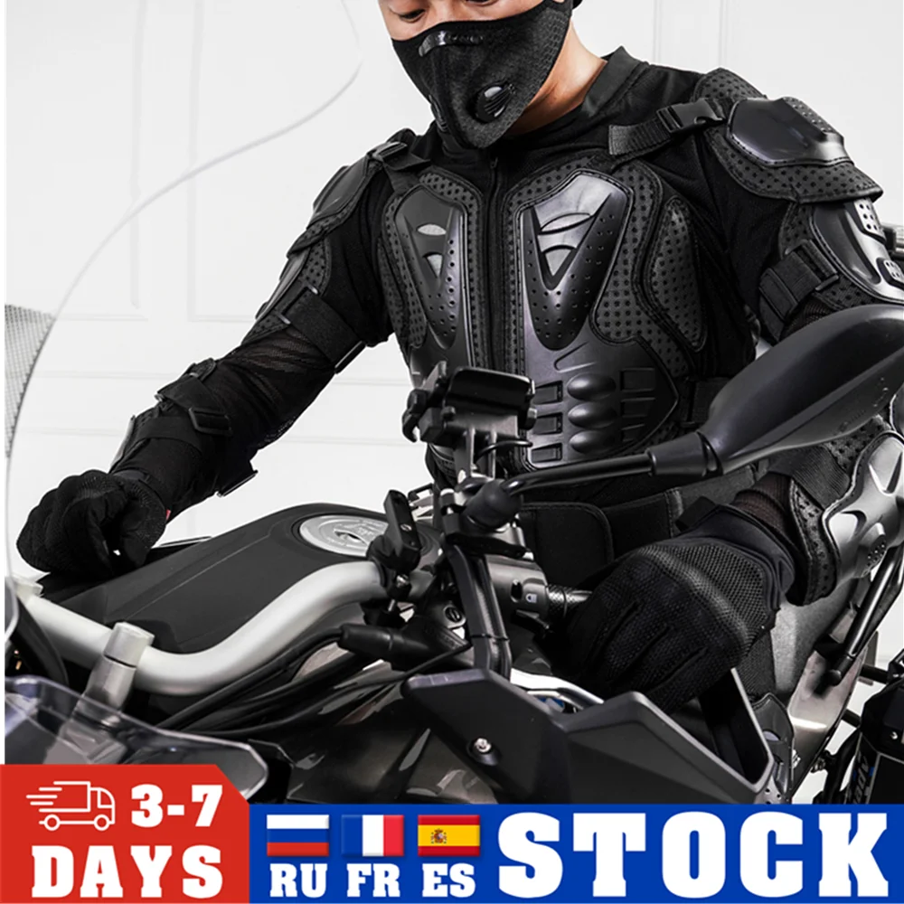 Motocross Protector Armor Motorcycle Jacket Men Suit Protective Body Gear Moto - £37.96 GBP+