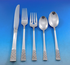 Columbine by Lunt Sterling Silver Flatware Service for 12 Set 61 pieces - £2,822.36 GBP