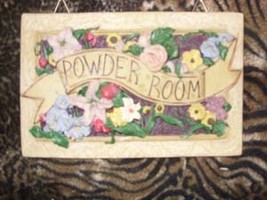 Powder Room Wall Plaque - £3.20 GBP