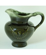 Hull Pottery Eagle Pitcher Dark Olive Green Milk Jug F91 - $202.45 MXN