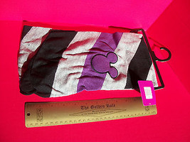 Disney Mickey Girl Accessory Scarf Mouse Silhouette Black Gray Purple Ne... - £11.38 GBP