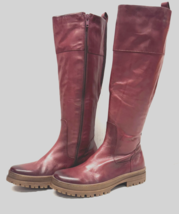 MIZ MOOZ SOFT LEATHER TALL BOOTS SIDE ZIP BACK GORE  37EU WINE / 7US NEW... - €69,40 EUR