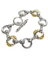 Gerochristo 6276 - Solid 18K Gold & Silver - Basic Charm Bracelet  - $1,700.00