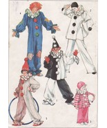 Boys Girls Clown Harlequin Mime Jester &amp; Hats Halloween Costume Sew Patt... - $9.99