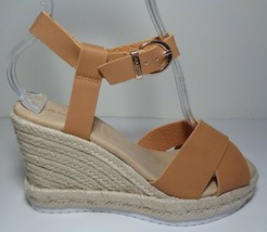 ALDO Size 8 M WOEVIA Brown Raffia Wrapped Wedge Heel Sandals New Women&#39;s Shoes - £69.33 GBP