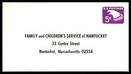 1967 US Cover-SC#U550, Family Children&#39;s Service of Nantucket, Massachusetts C19 - £2.32 GBP