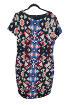 TALBOTS Dress Women&#39;s Size 16 Geometric Multi Color Print  - £21.53 GBP