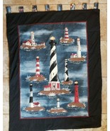 Wall Hanging Lighthouses Outer Banks OBX NC Cape Hatteras 45&quot; x 33&quot; Free... - £31.89 GBP