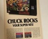 1992 Chuck Rocks Super Nintendo Print Ad Advertisement pa22 - $7.91