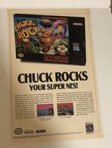1992 Chuck Rocks Super Nintendo Print Ad Advertisement pa22 - £6.30 GBP
