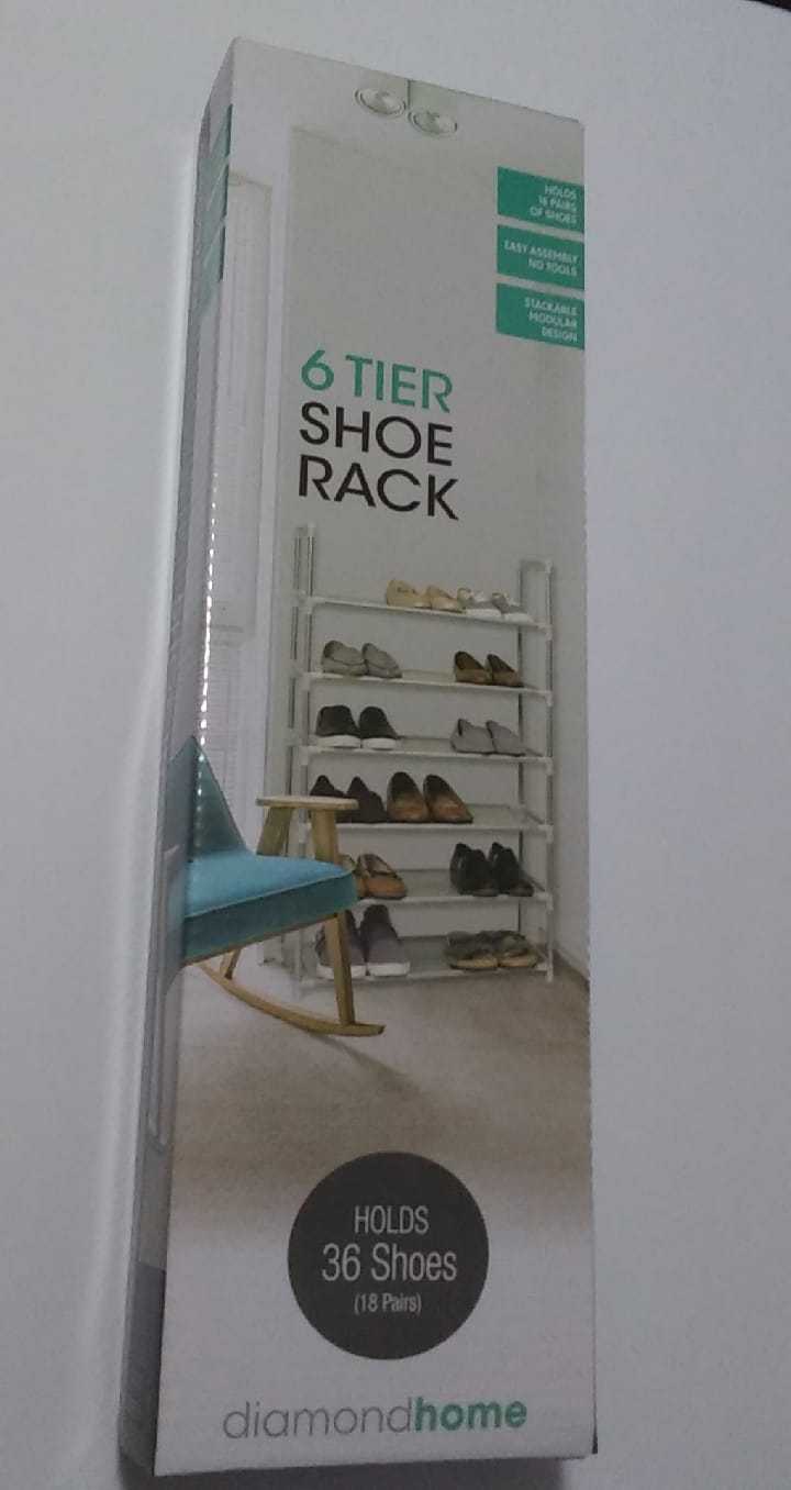 6 Tier Shoe Rack By Diamondhome - $47.99
