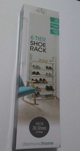 6 Tier Shoe Rack By Diamondhome - £37.95 GBP