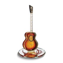 Glass Baron Sunburst Acoustic Guitar Handcrafted Glass Figurine - £25.80 GBP