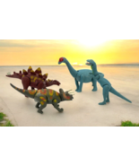 K&amp;M DInosaur Lot of 4 Poseable Dinos Prehistoric Figures 2001 Vintage VGUC - £11.93 GBP