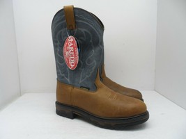 Laredo Men&#39;s 12&quot; Western Cowboy Soft Toe Boot 68117 Brown/Steele Blue Size 9D - £68.13 GBP