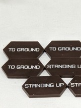 Lot Of (8) Brown Litko Premium Printed Mecha To Ground Standing Up Tokens - £14.03 GBP