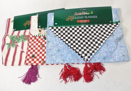 13&quot; x 70&quot; Holiday Table Runners ~ Set of 3 Festive Designs ~ 100% Cotton - £7.70 GBP