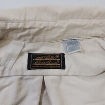 Vintage Eddie Bauer Men's Cream Heavyweight Cotton Long Sleeve Shirt Chest 52" image 3