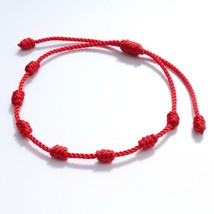 2Pcs 7 Knots Red String Bracelet for Protection Good Luck Amulet for Suc... - $12.94