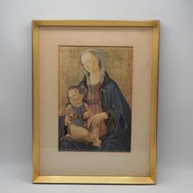 Vintage Domenico Ghirlandaio Madonna &amp; Enfant Imprimé Religieux Encadré - £204.35 GBP
