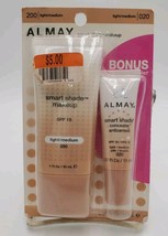 Almay Smart Shade 200 LIGHT MEDIUM Makeup Foundation Concealer Bonus SPF... - $26.72