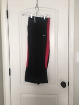 Nike Boys Black & Red Athletic Jogging Track Pants Size Small  - $37.54