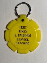 Vintage Troy Linen and Uniform Service Keychain Collectible - $5.27
