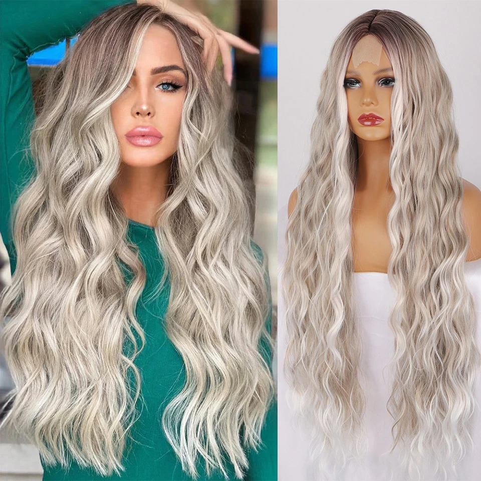 It&#39;s a wig Synthetic Wig for Women Long Wavy Black Brown Gray Ash White ... - £16.40 GBP+