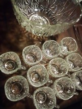 Vintage Williamsport Pressed Glass - Hazel Atlas Square Punch Bowl Set 1... - $37.39