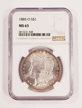 1885-O Silver Morgan Dollar Graded by NGC as MS-63 - $148.62