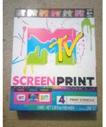 MTV Screen Printing DIY Kit - 4 Print MTV Logo Stencils Included ~(New) ... - $7.99