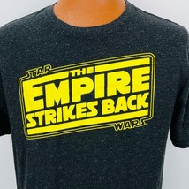 Star Wars The Empire Strikes Back Logo Black Star T-Shirt Large Mad Engine Retro - £23.52 GBP