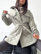 Women&#39;s Winter Coats Keep Warm Green Casual Long Cotton Coats Woman Winter 2022  - £56.49 GBP