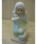 Ceramic Statue Little Girl Playing Dress Up Figurine - £6.34 GBP