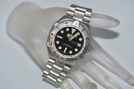 TAG Heuer WS2110-2 Super Professional Diver 1000M with Black Dial Fits 7.0&quot; VTG! - £1,360.84 GBP