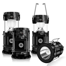 DIBMS 4-Pack Solar Camping Lantern, Collapsible LED Solar USB Rechargeab... - $100.76